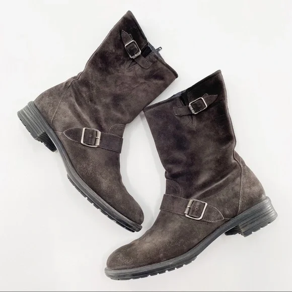 Paul Green Adison Dark Grey Suede Boots US Sz 9.5 - Picture 1 of 10